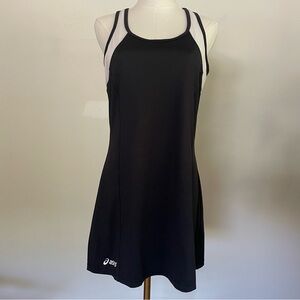 Asics Black and White Athletic Racerback Tank Tennis Dress Medium